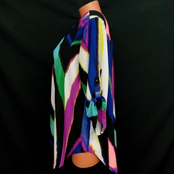 18/20W Cato WOMAN multi color abstract print Polyester plus size dressy top - Picture 4 of 10